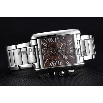 Cartier Tank MC Brown Dial Stainless Steel Case And Bracelet  622699