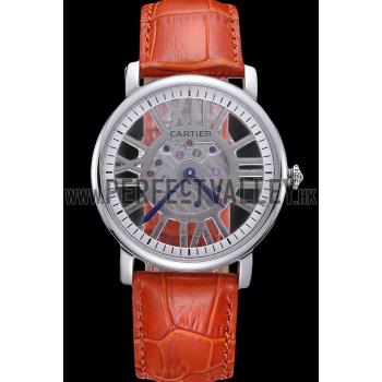 Cheap Cartier Rotonde Skeleton Flying Tourbillon Orange 621969