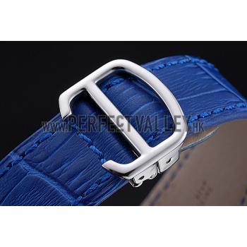 Swiss Cartier Ronde Solo Stainless Steel Case Blue Dial Roman Numerals  622193