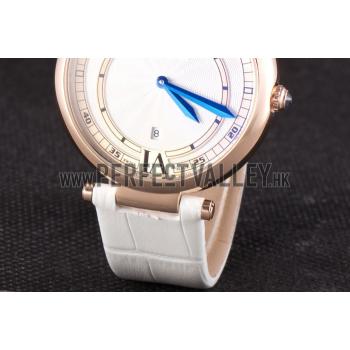 Replica Cartier Ballon Bleu White Leather Strap  621449