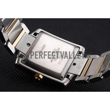 Cheap Swiss Cartier Tank Francaise Steel Case White Dial Roman Numerals Two Tone Bracelet  622648