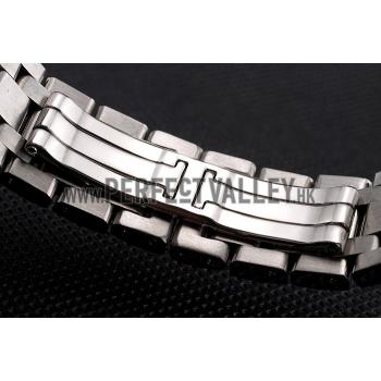 Cartier Tank Americaine 21mm White Dial Stainless Steel Case Two Tone Bracelet Replica