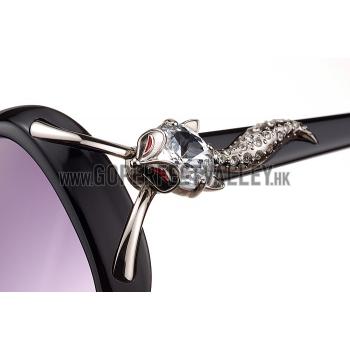 Cartier Decor Panthere Black Frame Sunglasses 308071