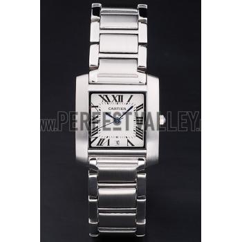 Replica Cartier Tank Francaise 29mm White Dial Stainless Steel Case And Bracelet