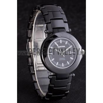 Cartier Pasha 34mm Black Dial Black Ceramic Case Rubber Bracelet