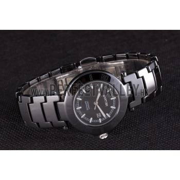 Cartier Pasha 34mm Black Dial Black Ceramic Case Rubber Bracelet