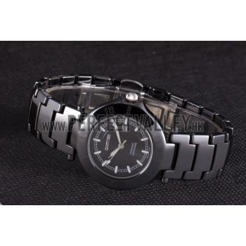 Cartier Pasha 34mm Black Dial Black Ceramic Case Rubber Bracelet