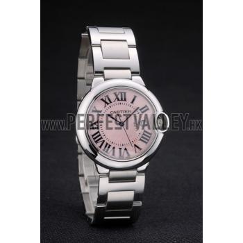 Cheap Cartier Ballon Bleu 38mm Pink Dial Stainless Steel Case And Bracelet