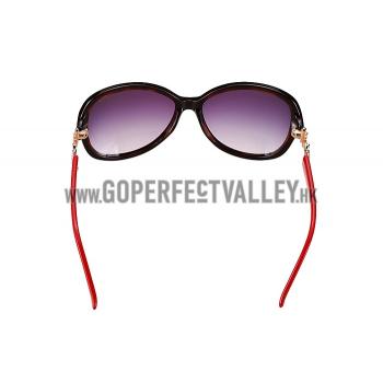 Replica Cartier Golden Finish Logo Detail Black And Red Frame Sunglasses 308273