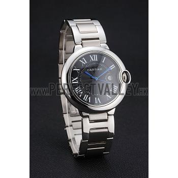 Cartier Ballon Bleu 42mm Black Dial Stainless Steel Case And Bracelet Replica