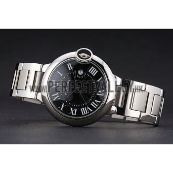 Cartier Ballon Bleu 42mm Black Dial Stainless Steel Case And Bracelet Replica