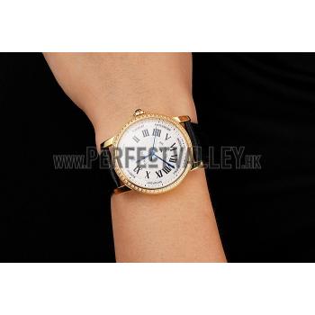 Replica Swiss Cartier Ballon Bleu GMT Silver Dial Rose Gold Case And Bracelet