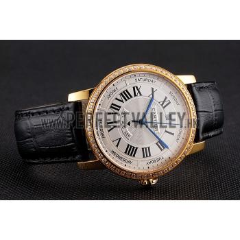 Replica Swiss Cartier Ballon Bleu GMT Silver Dial Rose Gold Case And Bracelet