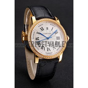 Replica Swiss Cartier Ballon Bleu GMT Silver Dial Rose Gold Case And Bracelet