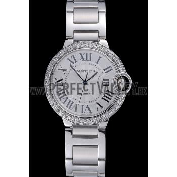 Swiss Cartier Diamonds Ballon Bleu Stainless Steel  622062 Replica