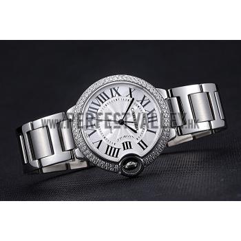 Swiss Cartier Diamonds Ballon Bleu Stainless Steel  622062 Replica