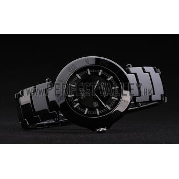 Cartier Pasha 43mm Black Dial Black Ceramic Case Rubber Bracelet