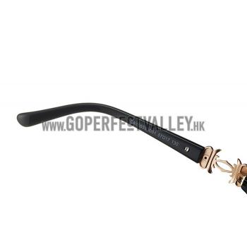 Cartier Golden Finish Logo Detail Black Frame Sunglasses 308269