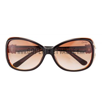 Cartier Decor Panthere Brown Frame Sunglasses 308073