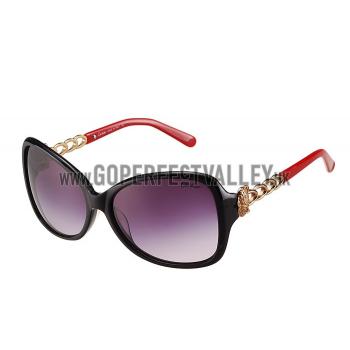 Cartier Panthere Decor Black Frame Red Temples Sunglasses 308262