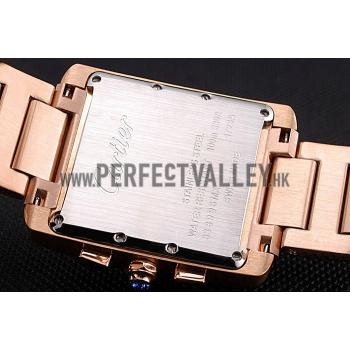 Cheap Cartier Tank MC Navy Dial Rose Gold Case And Bracelet  622704