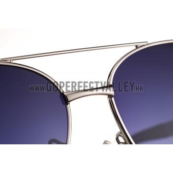 Replica Cartier Panthere Aviator Silver Frame Grey Lenses Sunglasses 308129