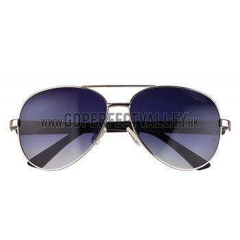 Replica Cartier Panthere Aviator Silver Frame Grey Lenses Sunglasses 308129