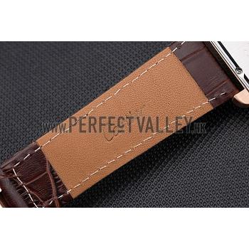 Cartier Tank MC Brown Dial Gold Case Brown Leather Strap  622583