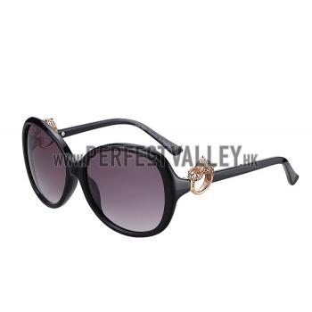 Cartier Panthere Decor Jewelry Black Sunglasses 307781