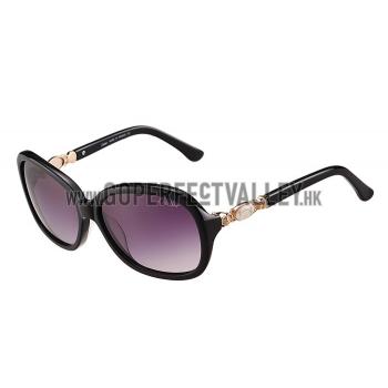 Cartier Golden Logo Detail Black Frame Sunglasses 308274