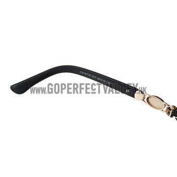 Cartier Golden Logo Detail Black Frame Sunglasses 308274