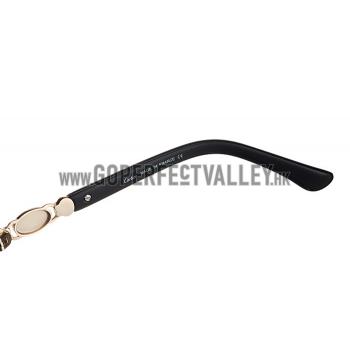 Cartier Golden Logo Detail Black Frame Sunglasses 308274