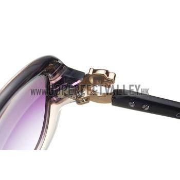 Cartier Golden Finish Panthere Detail Grey Frame Sunglasses 308266