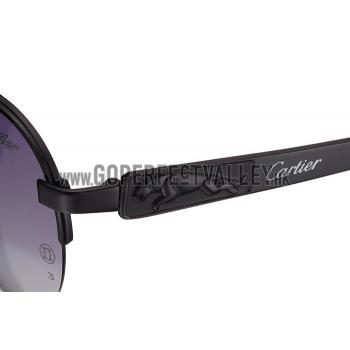 Cartier Wild Panthere Detail Black Frame Sunglasses 308188