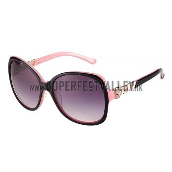 Cheap Cartier Golden Diamond Detail Black And Pink Frame Sunglasses 308282