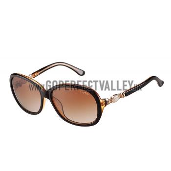 Cartier Golden Logo Detail Brown Frame Sunglasses 308276