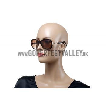 Cartier Golden Logo Detail Brown Frame Sunglasses 308276