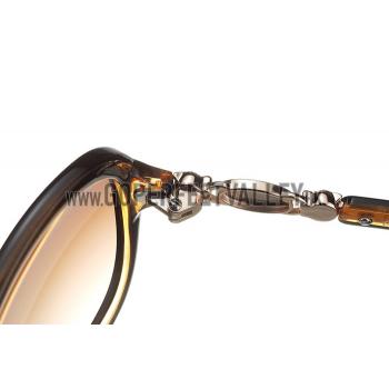 Cartier Golden Logo Detail Brown Frame Sunglasses 308276