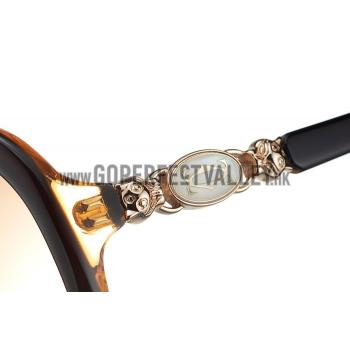 Cartier Golden Logo Detail Brown Frame Sunglasses 308276