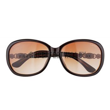 Cartier Golden Logo Detail Brown Frame Sunglasses 308276