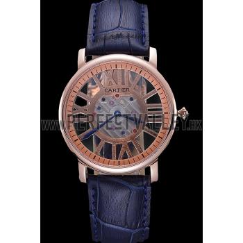 Cartier Rotonde Skeleton Flying Tourbillon Blue 621965