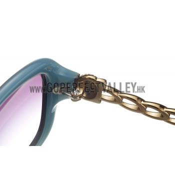 Cartier Panthere Decor Black And Blue Frame Sunglasses 308260