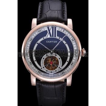 Cartier Rotonde Flying Tourbillon Black Dial 621937