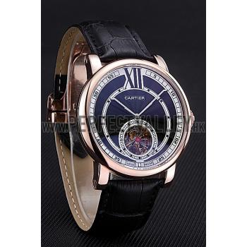 Cartier Rotonde Flying Tourbillon Black Dial 621937