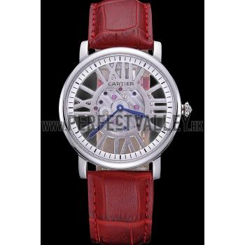 Cheap Cartier Rotonde Skeleton Flying Tourbillon Red 621967