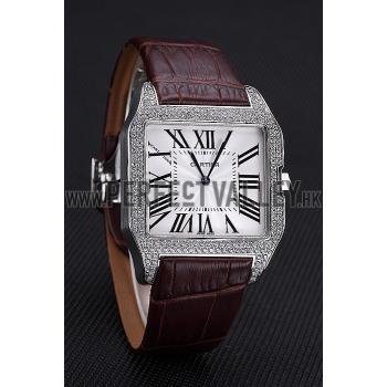 Cartier Santos 100 Diamond Silver Bezel 621926