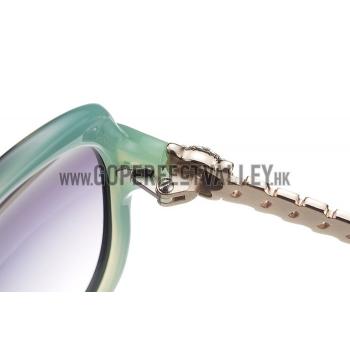 Replica Cartier Golden Diamond Detail Black And Green Frame Sunglasses 308281