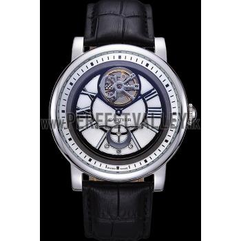 Cartier Rotonde Flying Tourbillon White Dial 621945