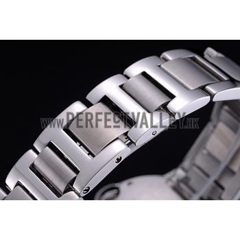 Swiss Cartier Ballon Bleu de Cartier White Dial Roman Numerals Stainless Steel Bracelet  622555