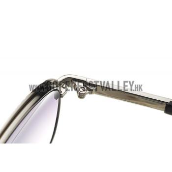 Cartier C Decor Purple Lenses Silver Frame Sunglasses 308287